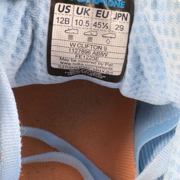 HOKA ONE ONE CLIFTON 9 - Women’s Running Shoes - SIZE 12B - Picture 9 of 9